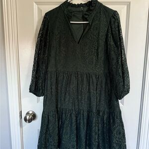 Jessica Howard Dark Green Lace Dress